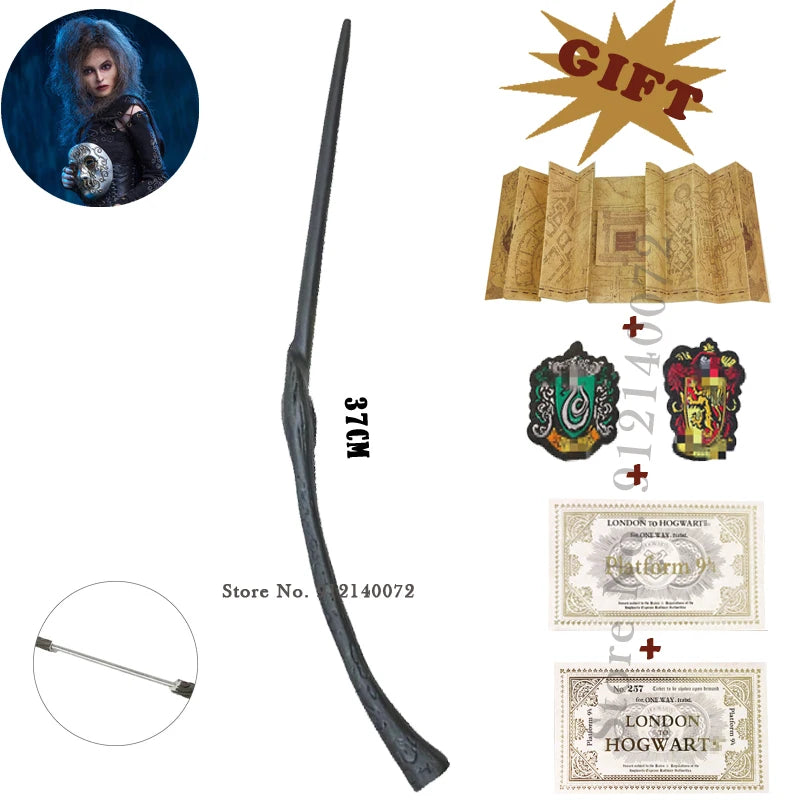 Harrypotter Metal Core Wand With Free Gift of Mauraders Map, 2 House Labels and Platform Ticket