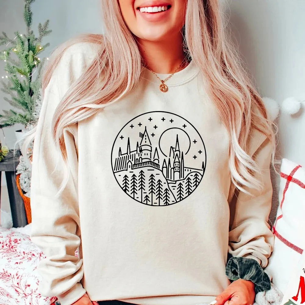 Magic Movie HP Inspired Magical Wizard World Sweatshirt Always 9 3/4 Shirt Funny Wizard School Jumper Family Trip Sweatshirts