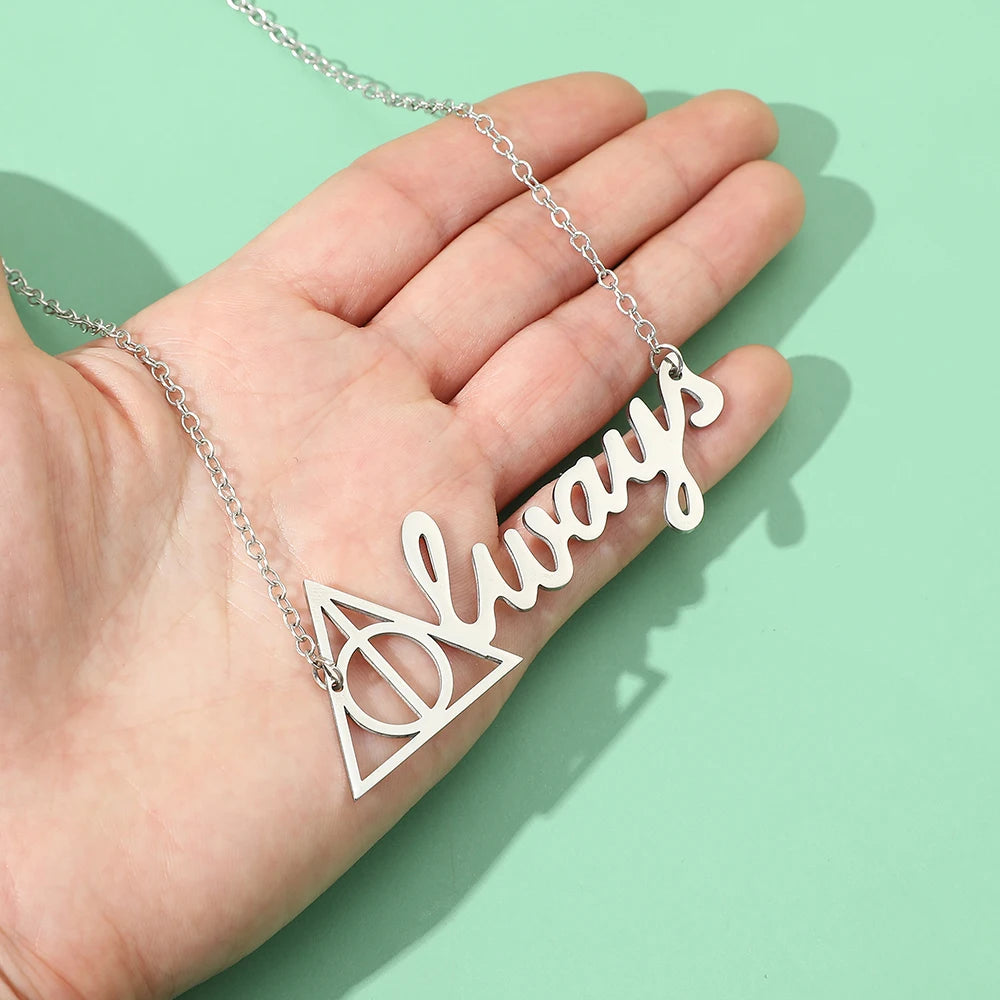 Harrypotter most famous line "Always" necklace