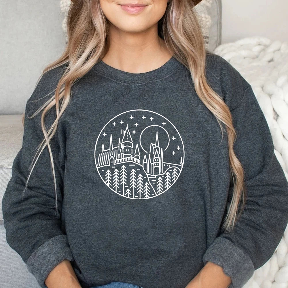 Magic Movie HP Inspired Magical Wizard World Sweatshirt Always 9 3/4 Shirt Funny Wizard School Jumper Family Trip Sweatshirts