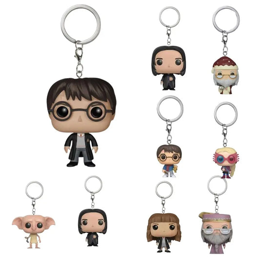 Magical Harry Potter Action Figure Keychains with Box