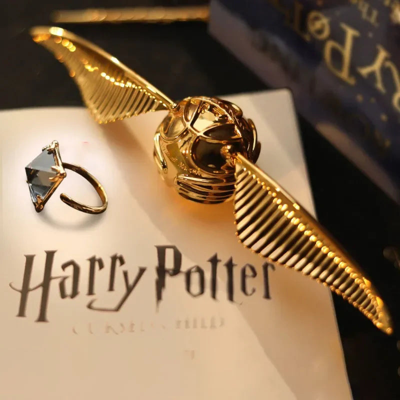 Golden Snitch Proposal Ring Box with LED Light