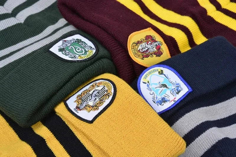 Harry Potter Houses Beanies – Gryffindor, Slytherin, Hufflepuff and Ravenclaw Beanies for Hogwarts Fans