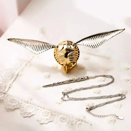 Golden Snitch Proposal Ring Box with LED Light